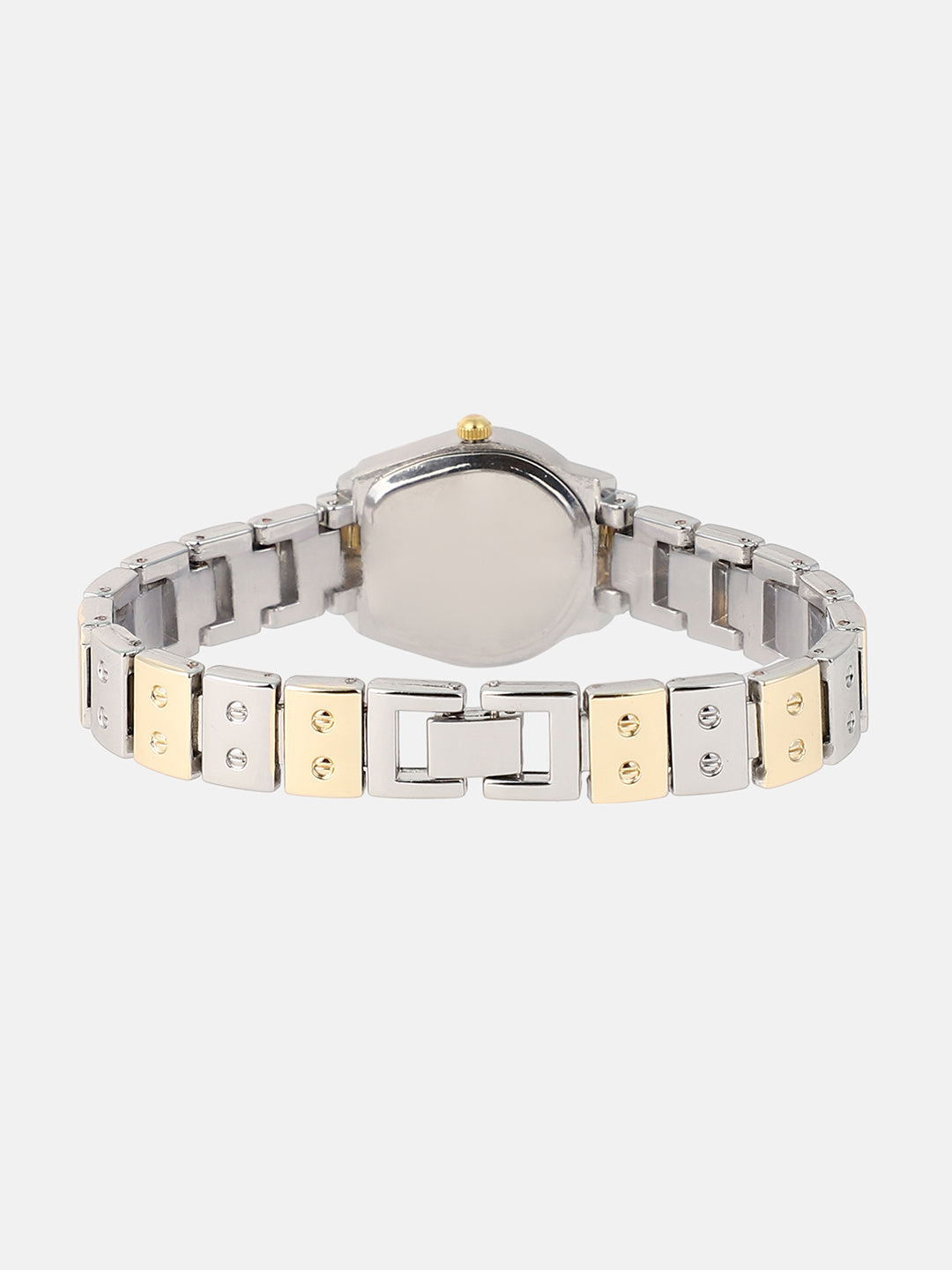 The Slim Torque-Roman Asymmetric Watch - Metallic Silver & California Gold