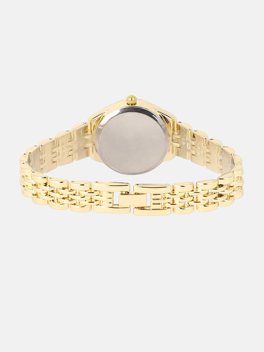 The Slim Ribbed H-Link Round Watch - Emerald Green