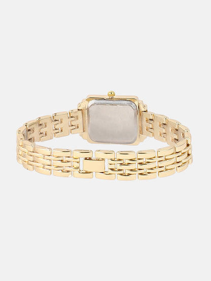 The Victoria Roman Rectangular Watch - California Gold