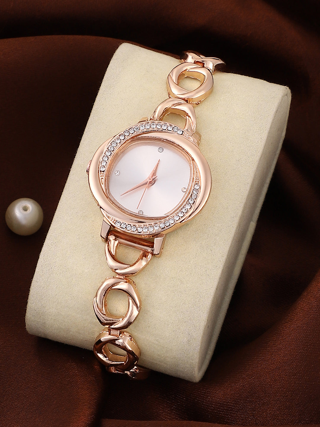 The Luraith-Gem Round Watch - Champayne Gold