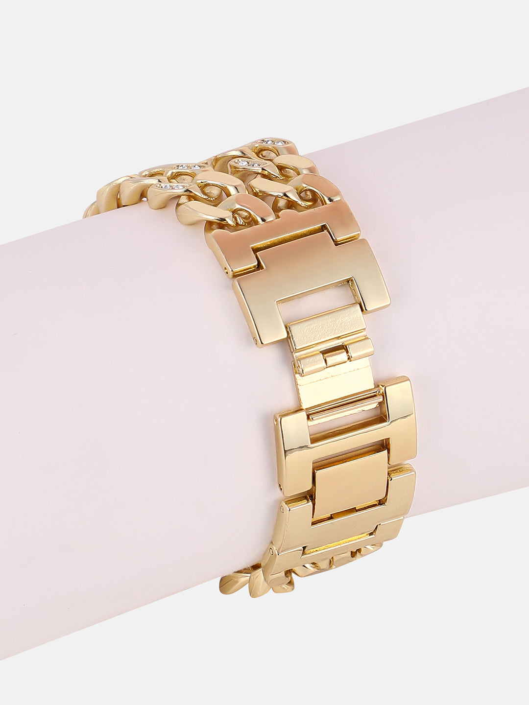 The Dual-Chainlink Roman Round Watch - California Gold