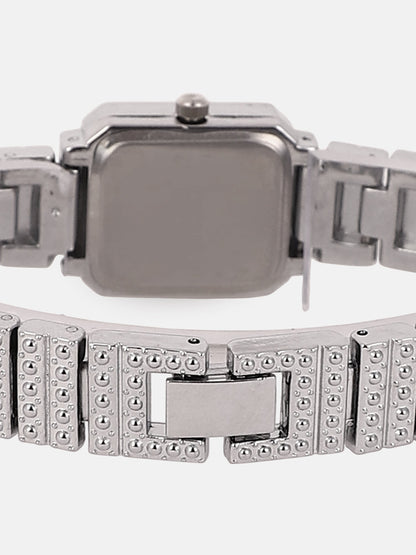 The Kennedy Rectangular Watch - Metallic Silver