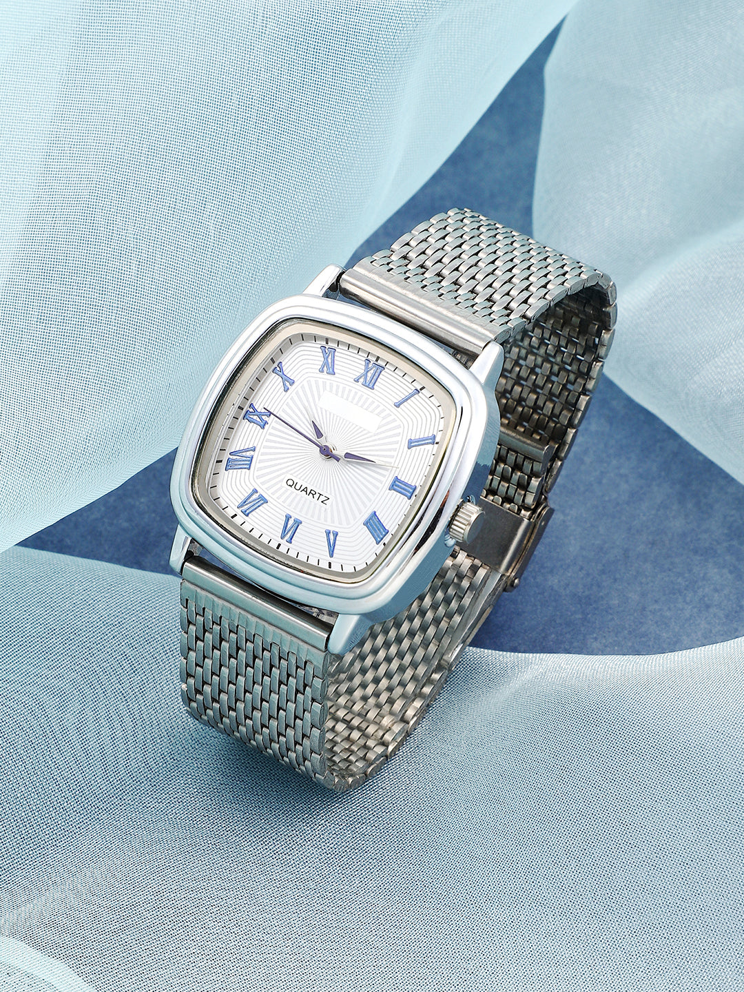 The Pavement Square Watch - Metallic Silver
