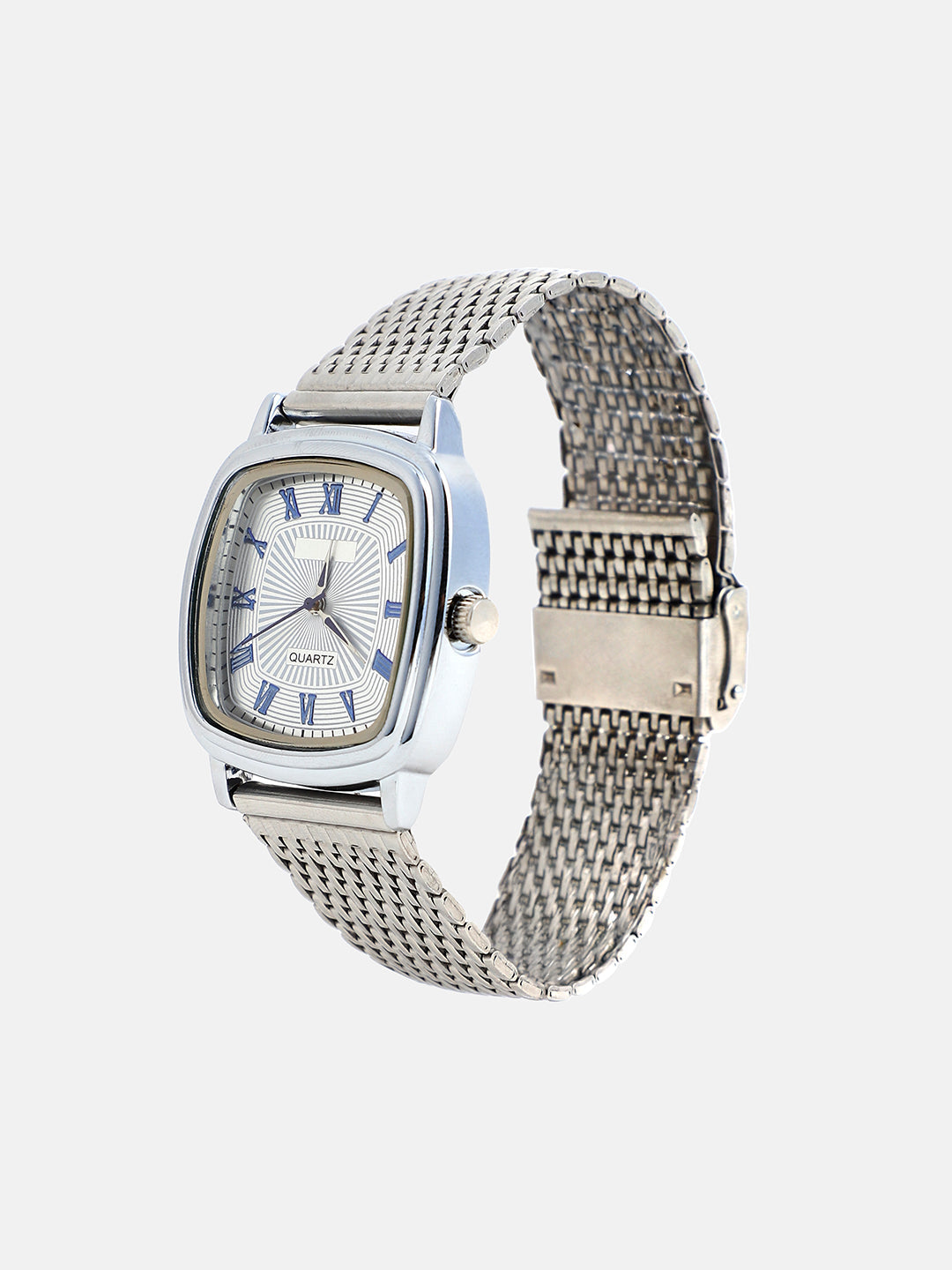 The Pavement Square Watch - Metallic Silver