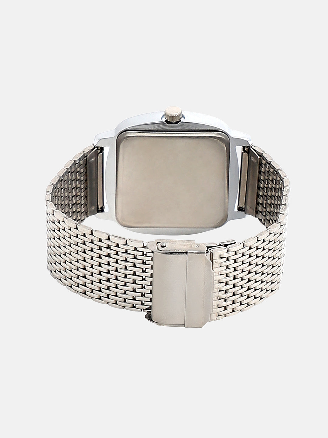 The Pavement Square Watch - Metallic Silver