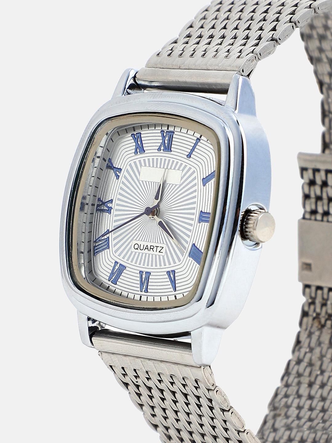 The Pavement Square Watch - Metallic Silver