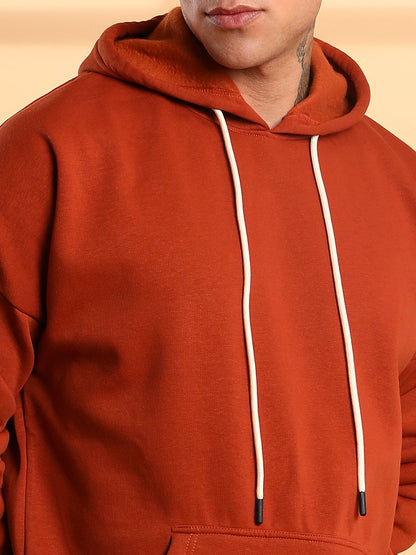 Oversized Pullover Sweatshirt With Kangaroo Pocket
