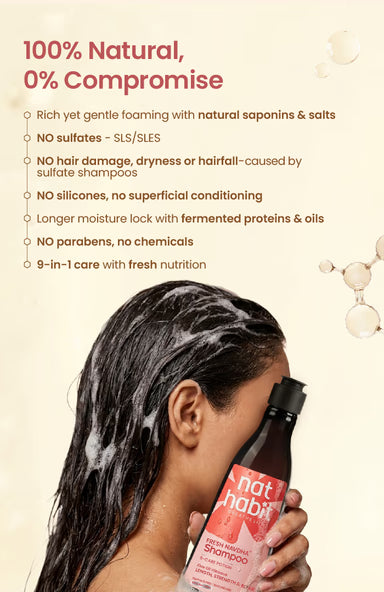 nat Habit FRESH NAVDHA Five Oil Hibiscus SHAMPOO 225 ml