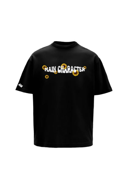 Houdini Printed Black Oversized T-Shirt Main Character