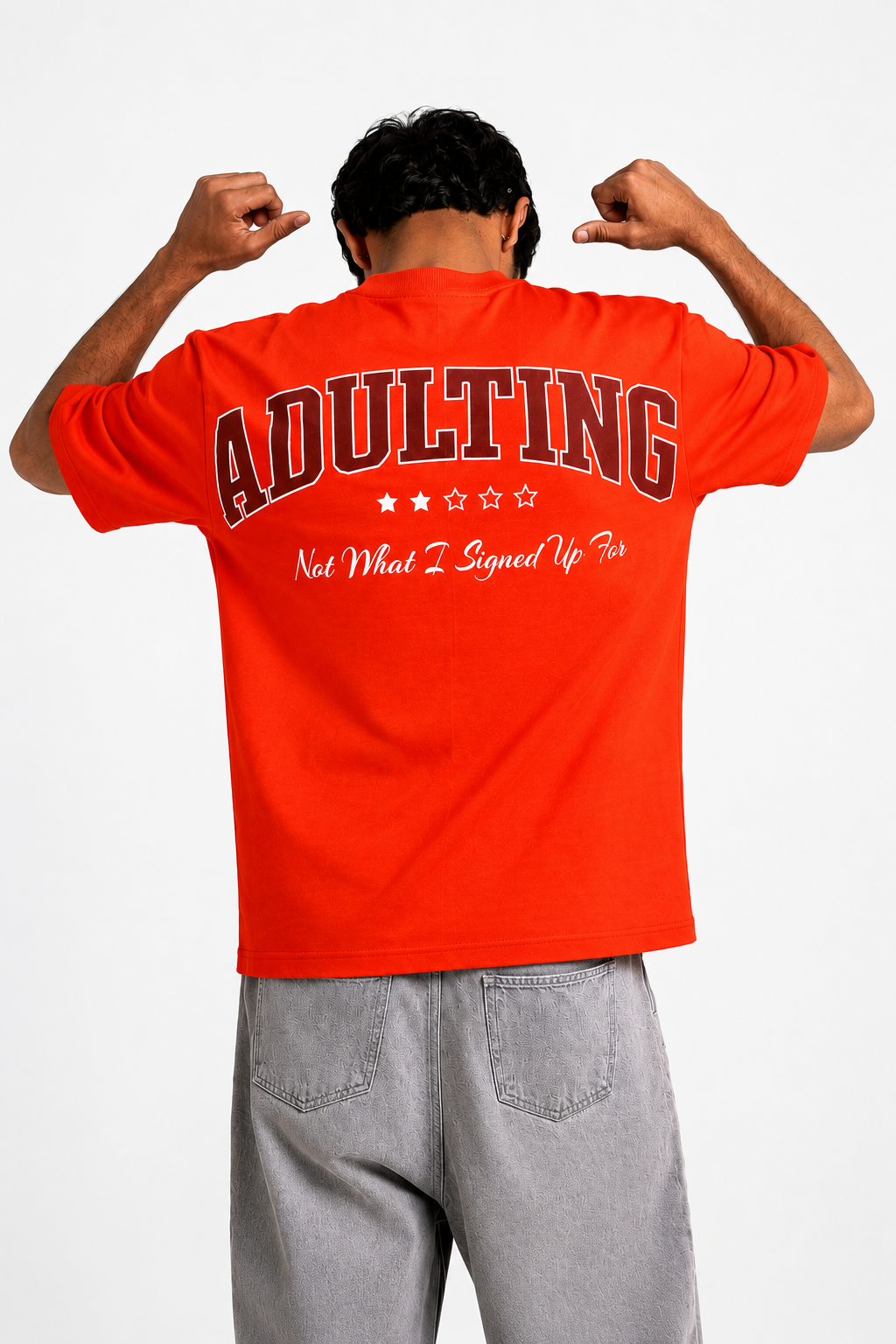 Orange Adulting Reality Oversized Tee