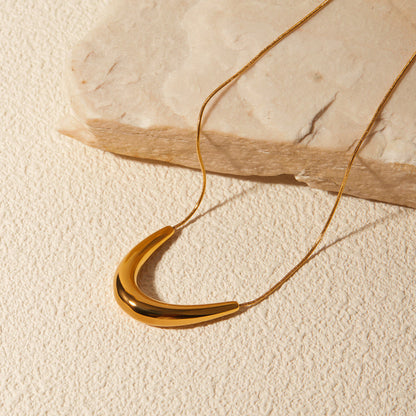 Golden Boomerang Necklace JLTN1187 Just Lil Things