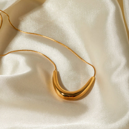 Golden Boomerang Necklace JLTN1187 Just Lil Things