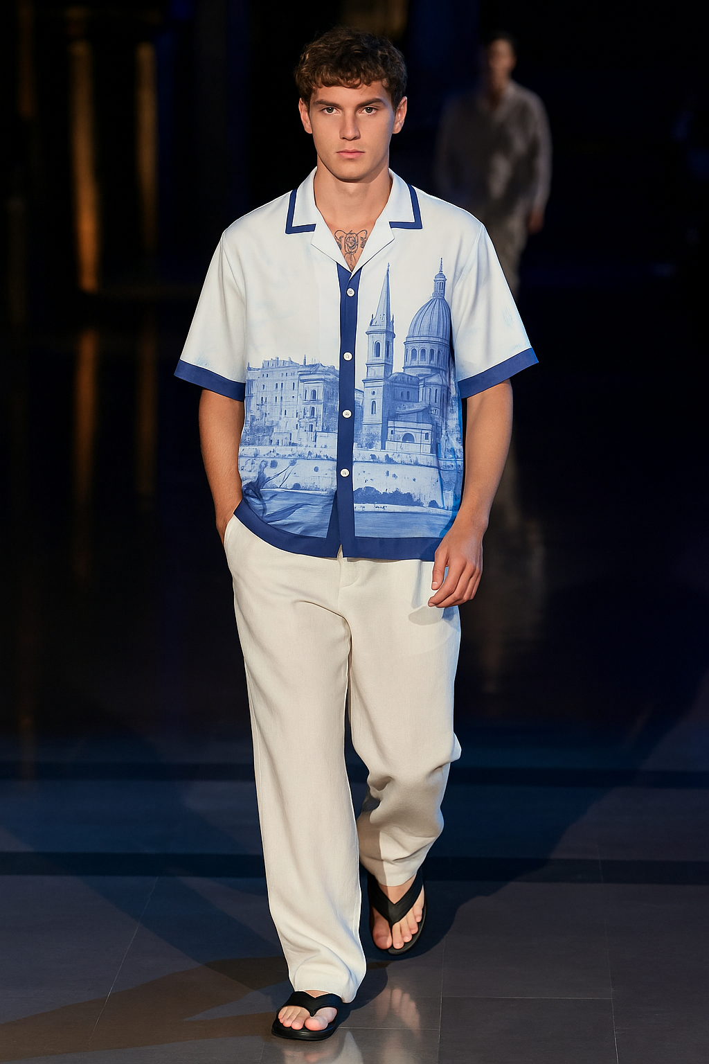 Amalfi Coast Italy Resort Collar Shirt
