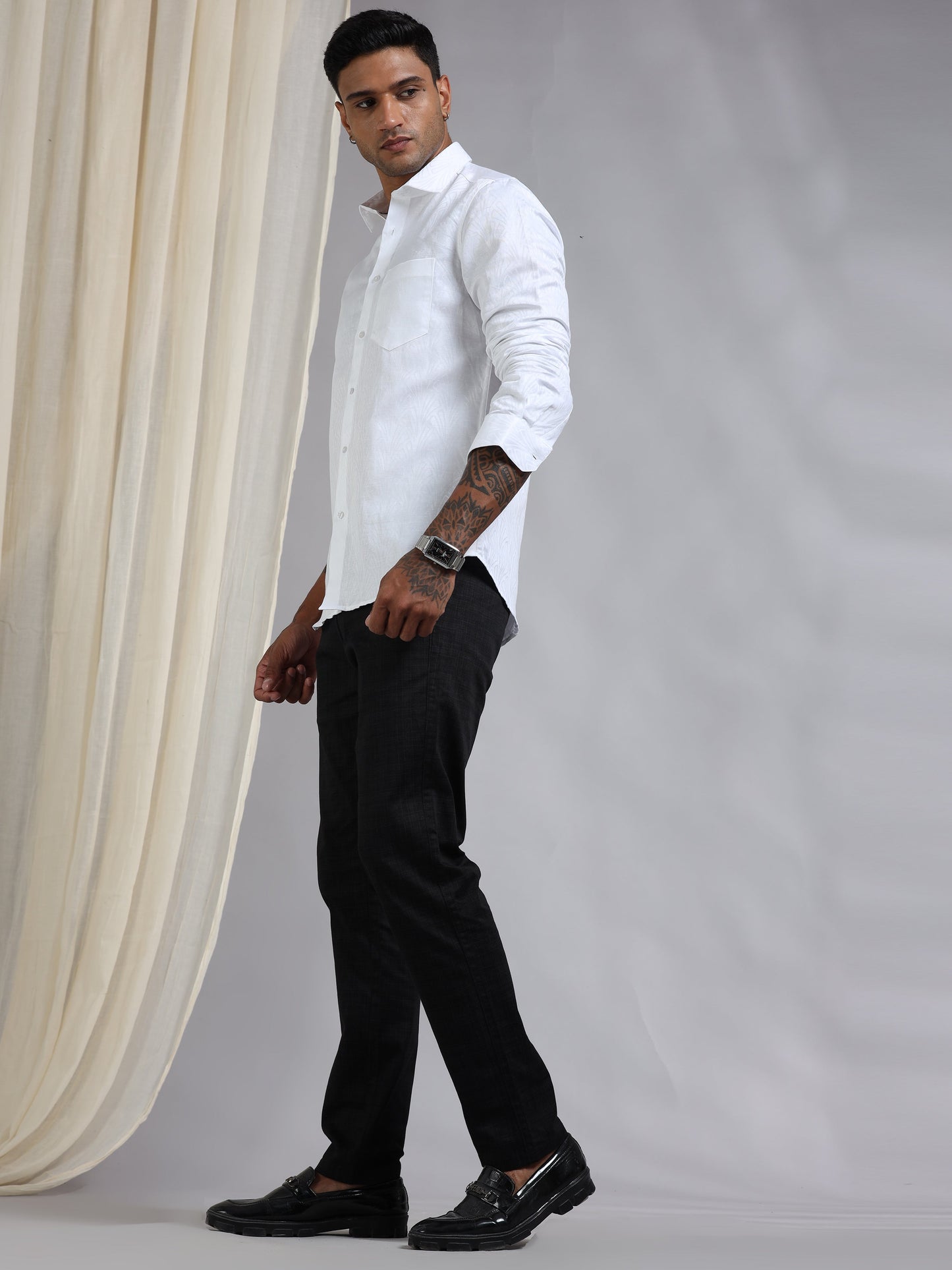 Designer Detailing Charcoal Trouser