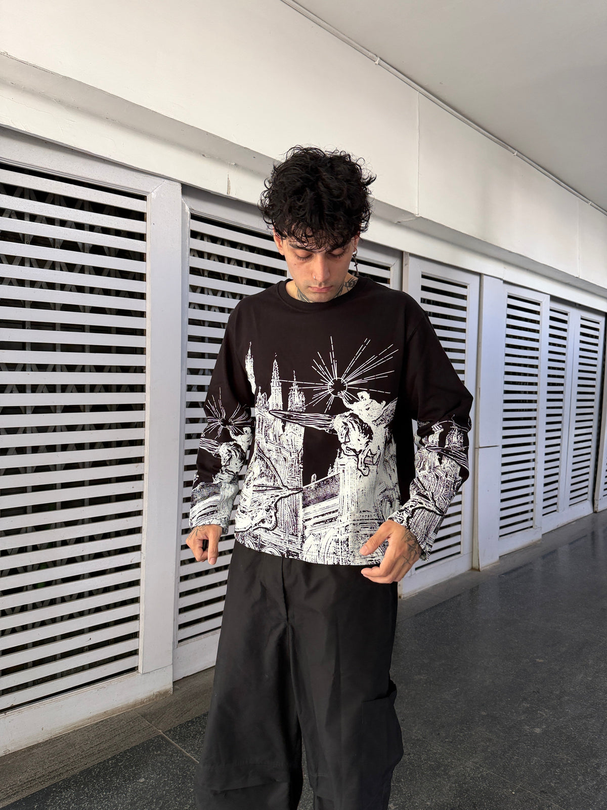 Celestial Ruin Oversized Long Sleeve Tee