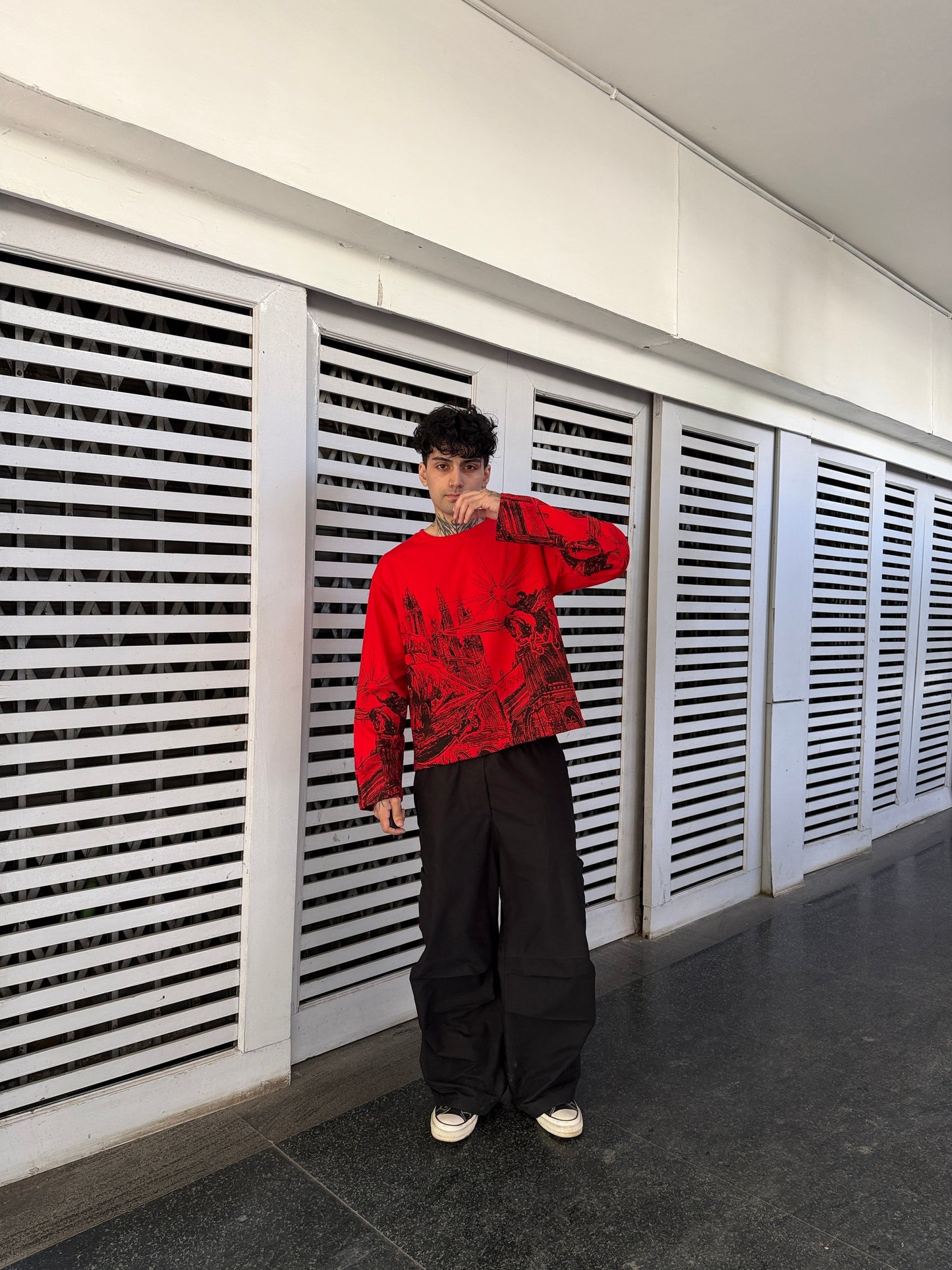 Redline Oversized Long Sleeve Tee