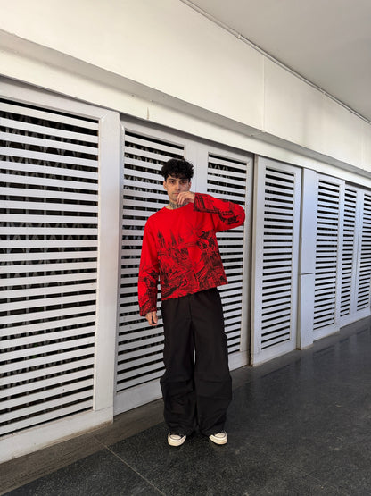 Redline Oversized Long Sleeve Tee