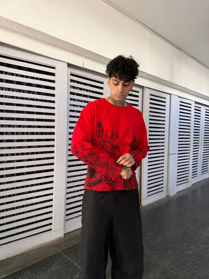 Redline Oversized Long Sleeve Tee