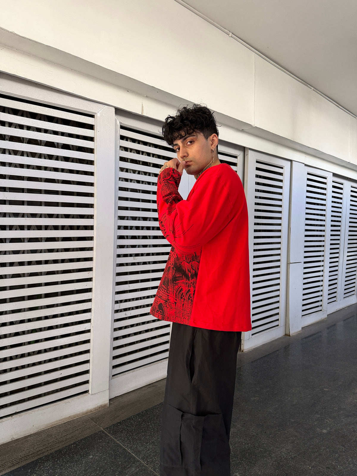 Redline Oversized Long Sleeve Tee