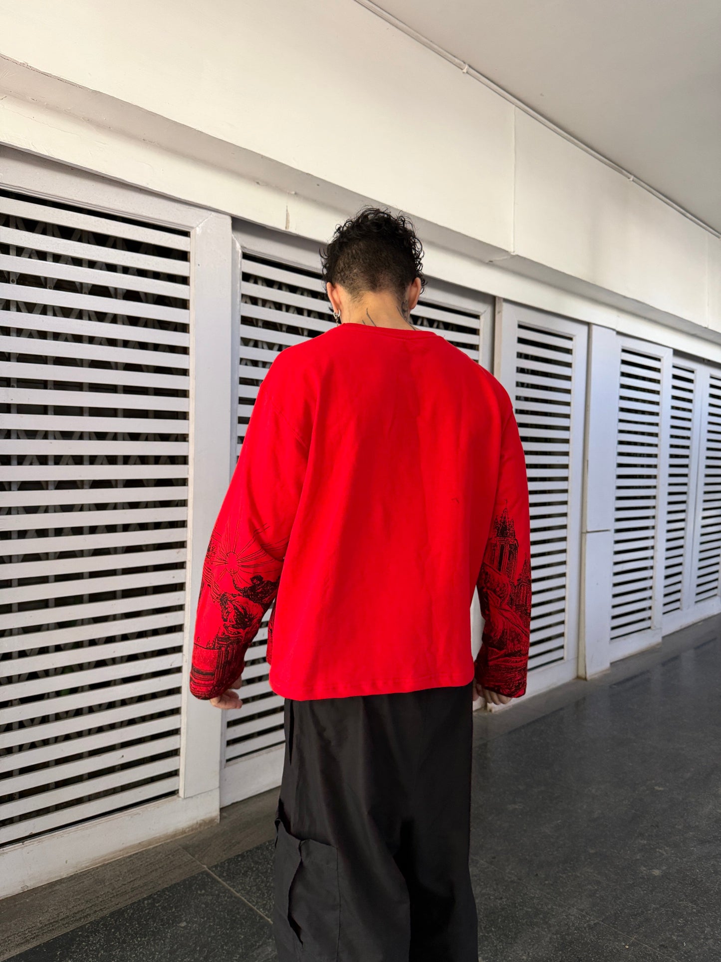 Redline Oversized Long Sleeve Tee