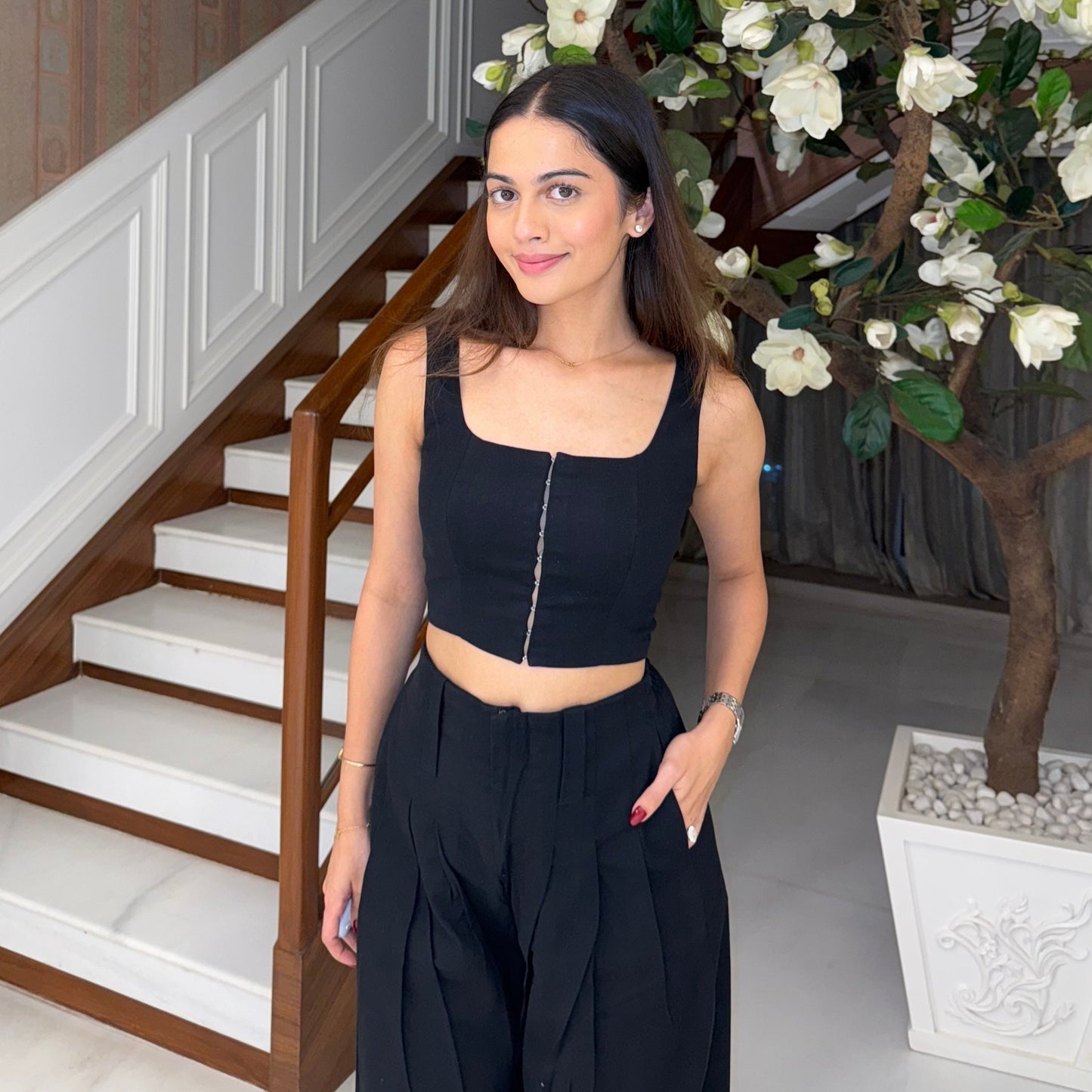 Blush Top Black