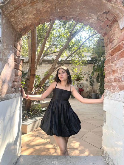 Montana Balloon Hem Short Dress