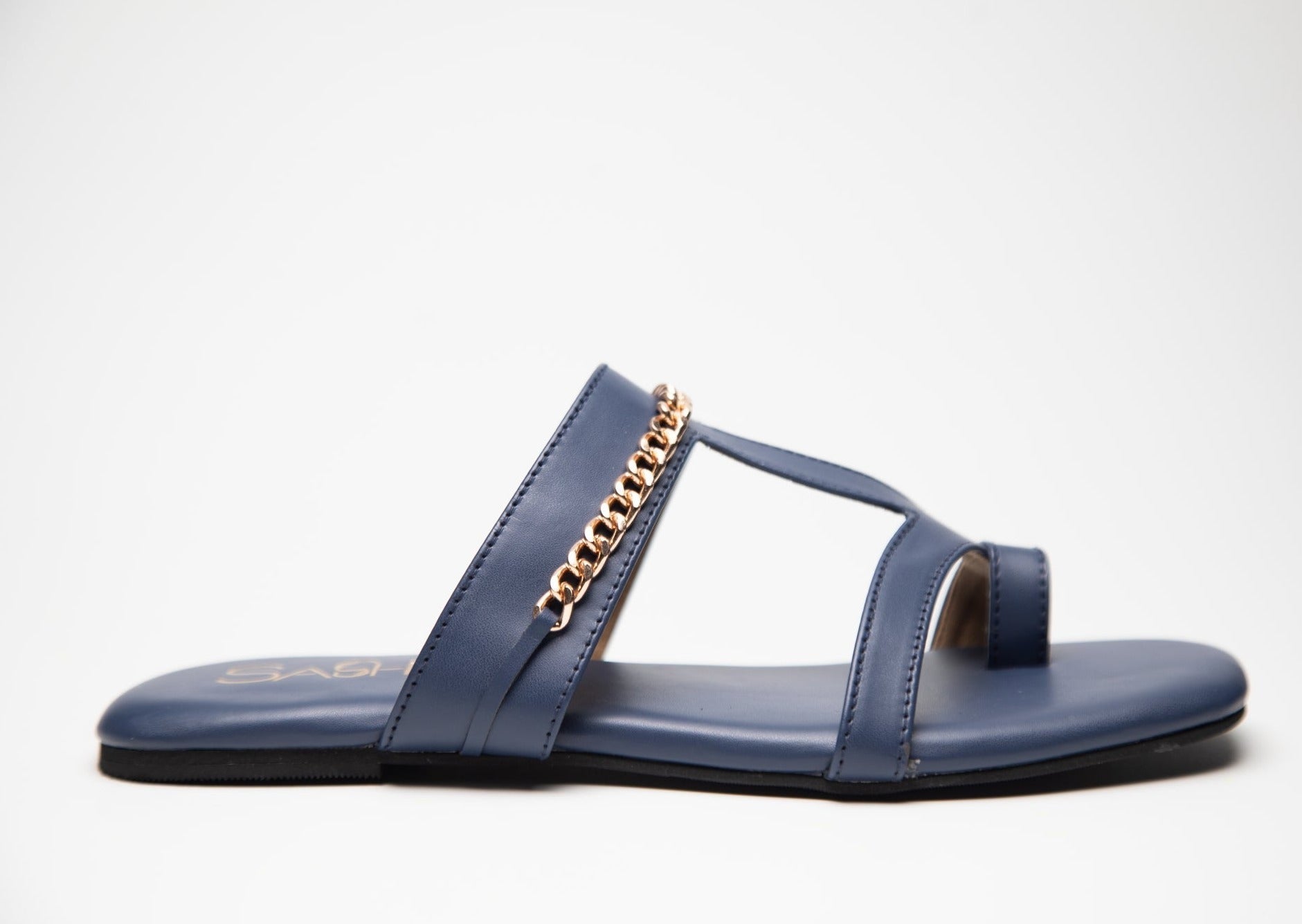Chained Flats - Navy Blue Sash