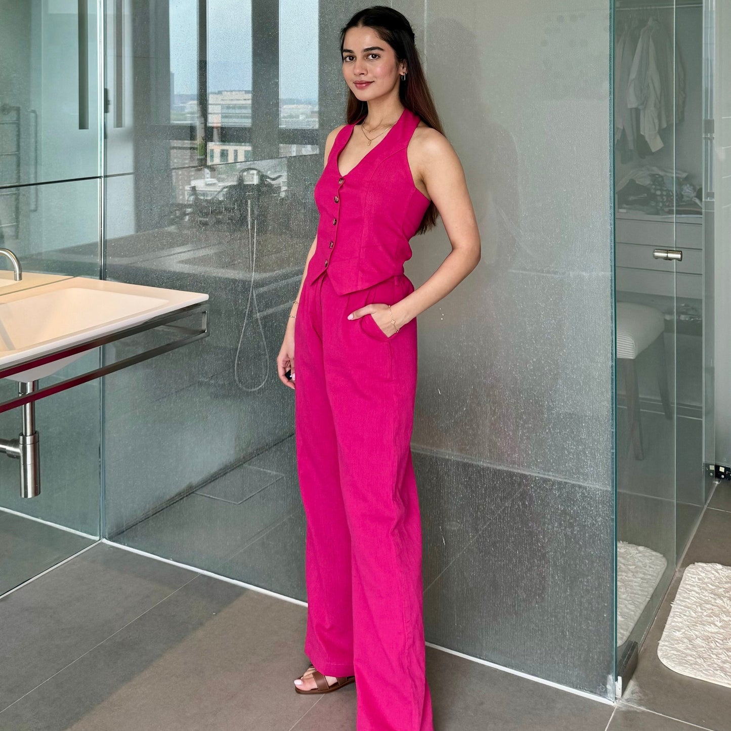 Geneva Pants - Hot Pink