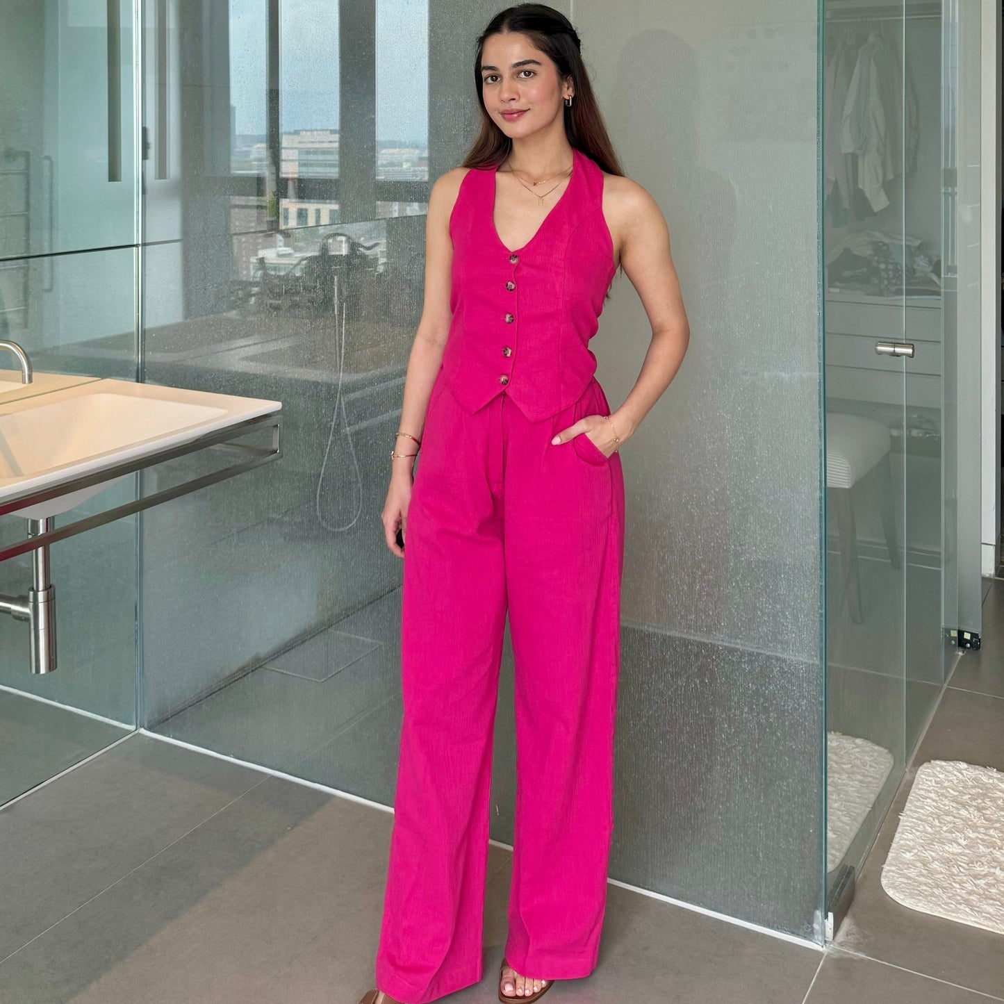Geneva Pants - Hot Pink