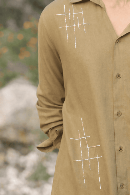 Dhaari Hand Embroidery Shirt
