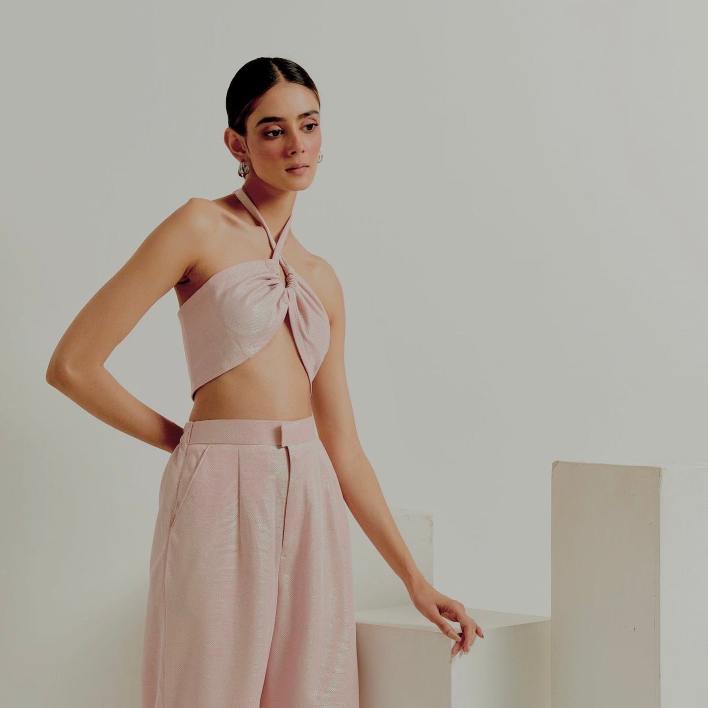 Rosé Shimmer Top