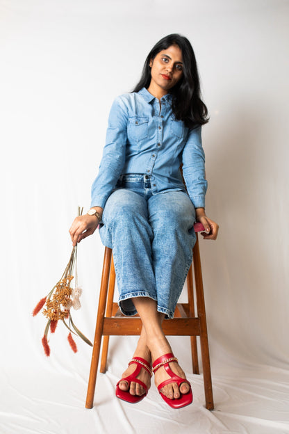 Chained Flats - Red Sash