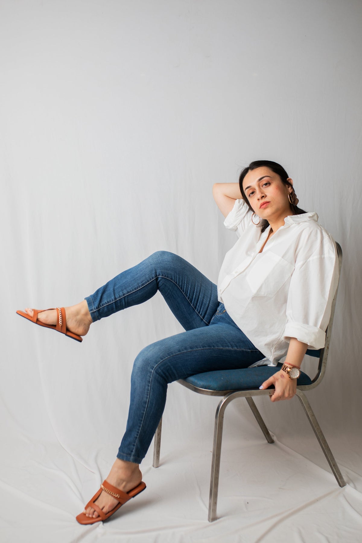 Chained Flats - Tan Sash
