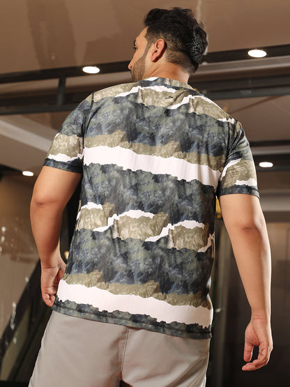 Horizontal Abstract Activewear T-Shirt