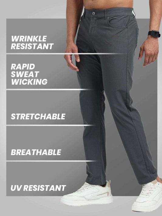 On The Move Office Pant-Stone Grey