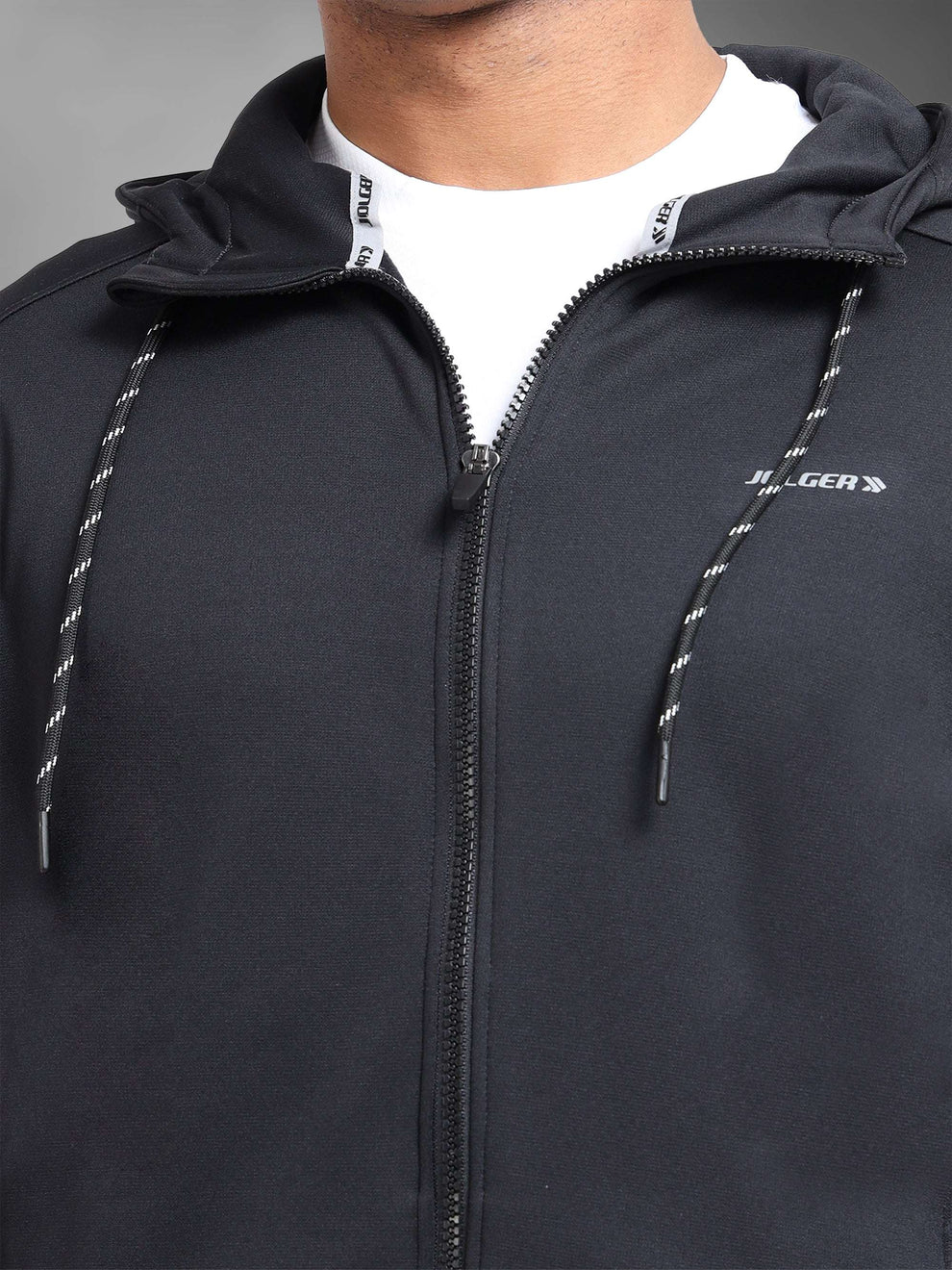 Men's Winter Essential Ultra-Soft Fleece Hooded Jacket-black
