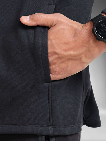 Men's Winter Essential Ultra-Soft Fleece Hooded Jacket-black