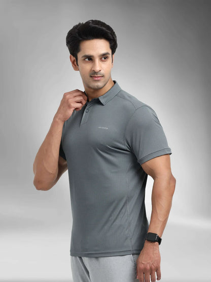 Performance Polo Tee-Grey