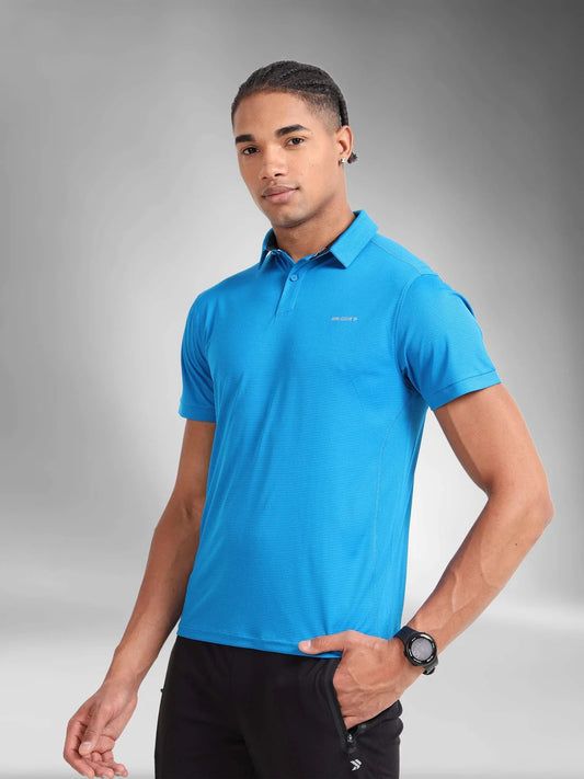 Performance Polo Tee-Ocean Blue