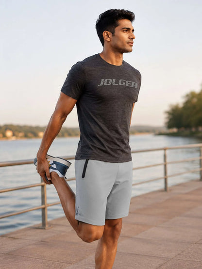Athleisure Training Shorts-Stone Grey