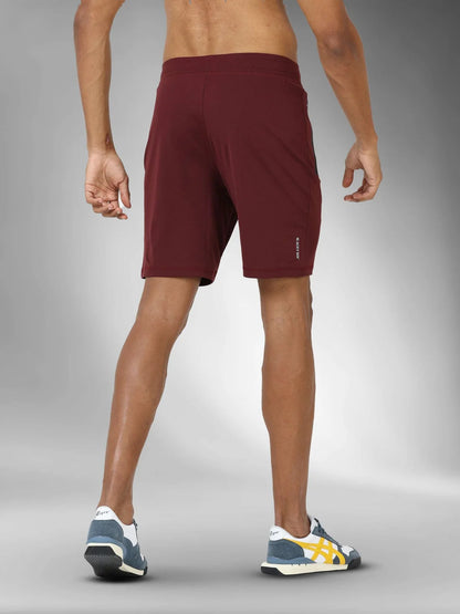 Athleisure Training Shorts-Maroon