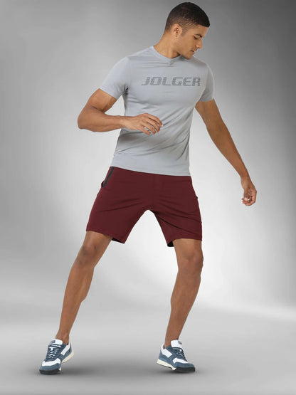 Athleisure Training Shorts-Maroon