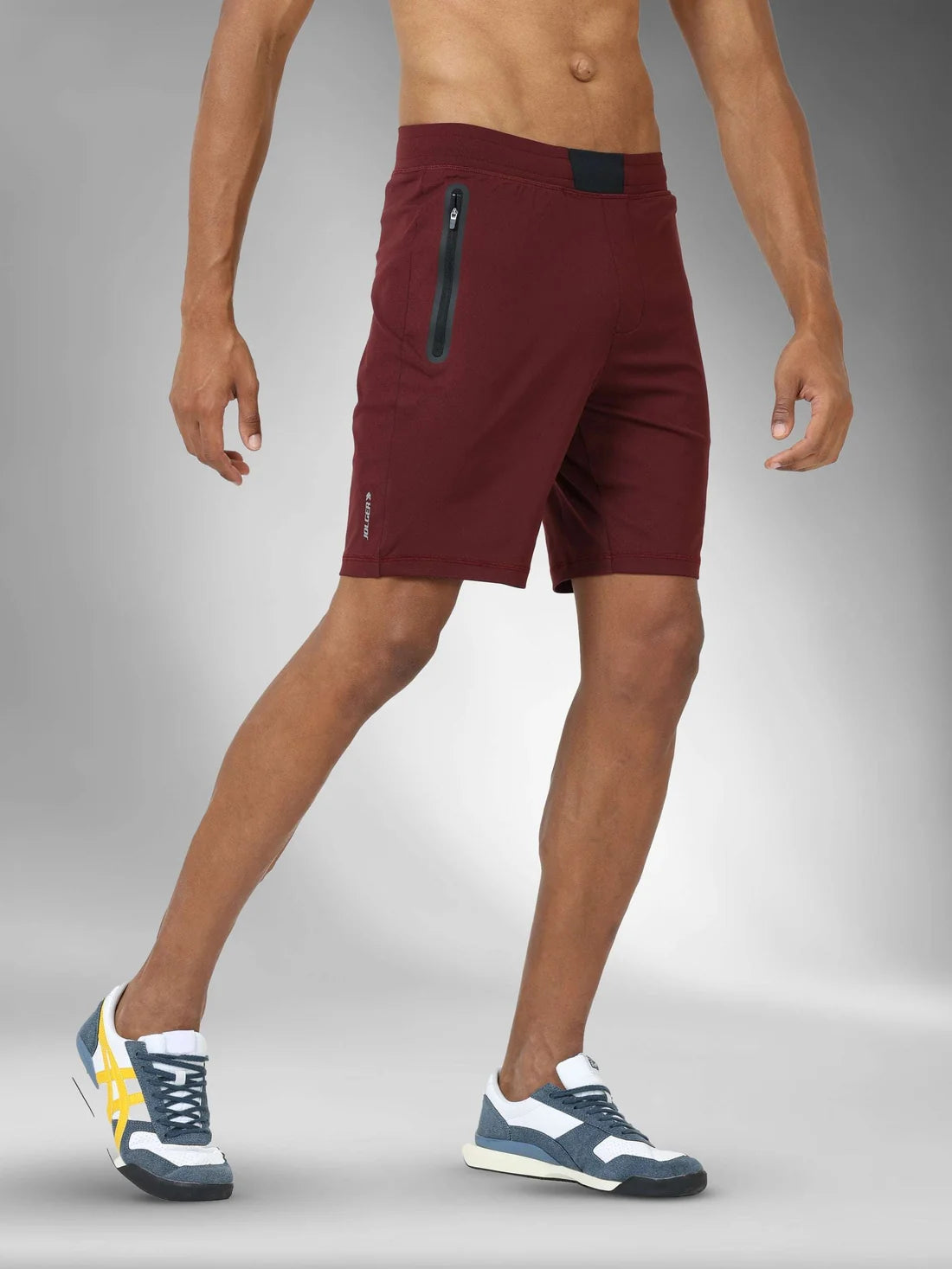 Athleisure Training Shorts-Maroon
