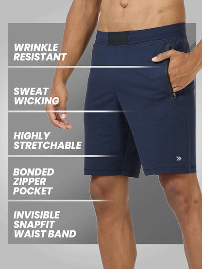 Athleisure Training Shorts-Navy
