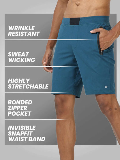 Athleisure Training Shorts-Teal