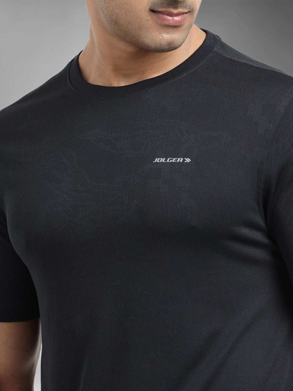Jolger men's dry rush ultra breathable t-shirt-Black