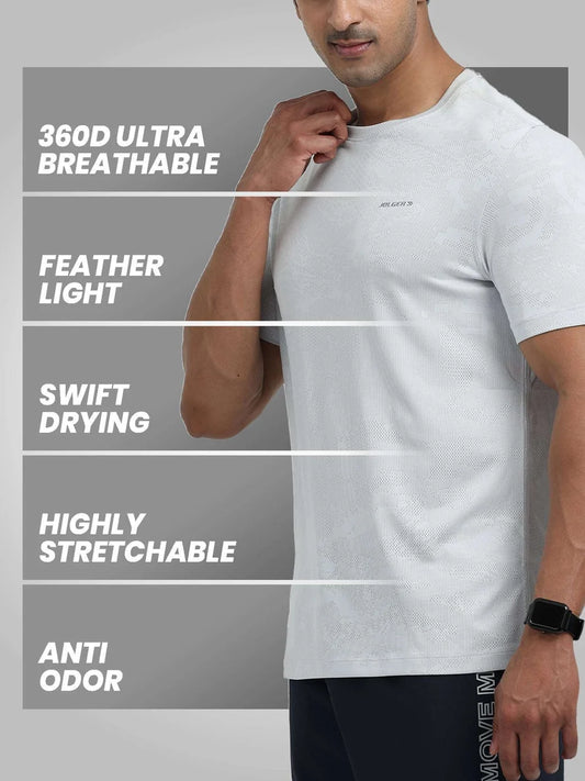 Jolger men's dry rush ultra breathable t-shirt-silver