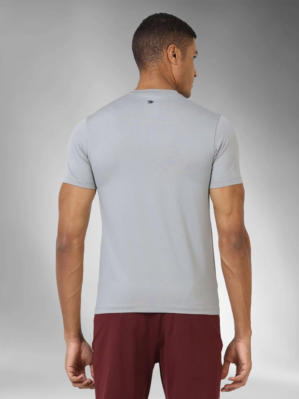 Men's Thermoregulated Dry-Rush Crew neck T-shirt-silver