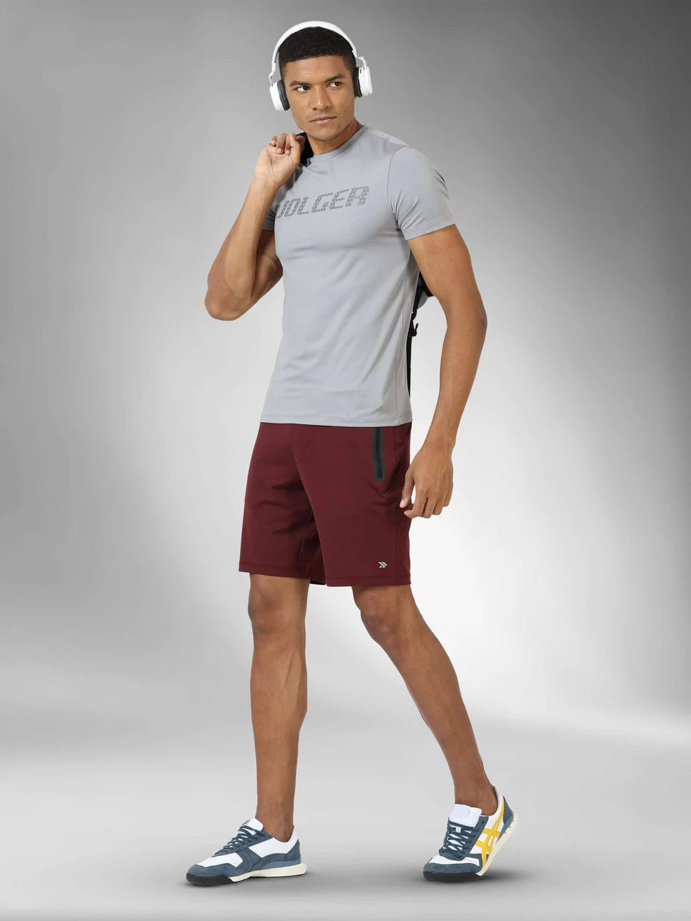 Men's Thermoregulated Dry-Rush Crew neck T-shirt-silver
