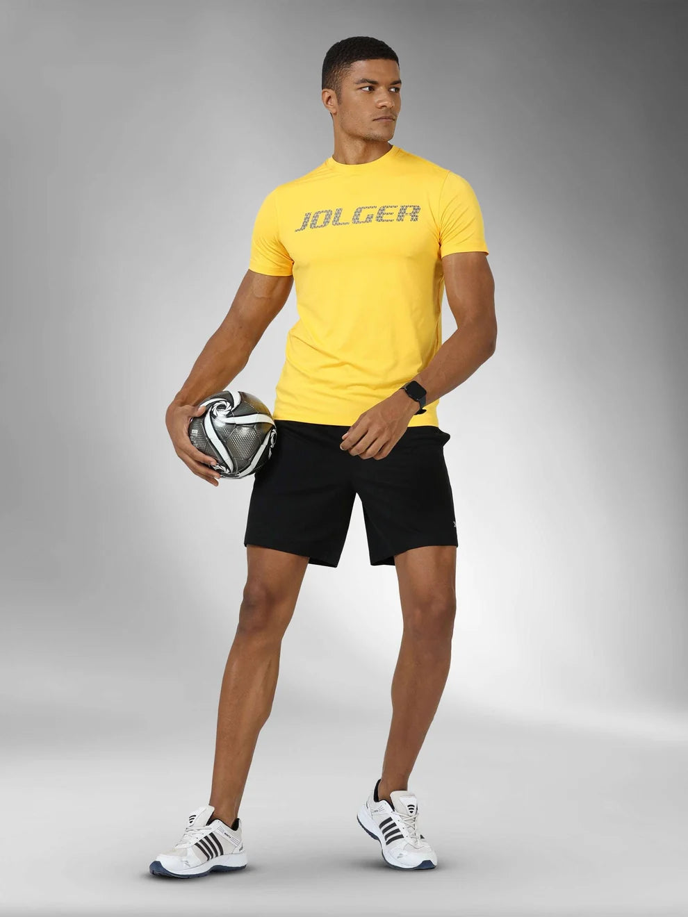 Men's Thermoregulated Dry-Rush Crew neck T-shirt-Yellow